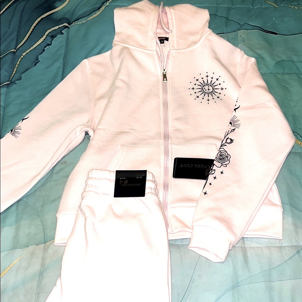 Women's Pink Track Suit with Hoodie